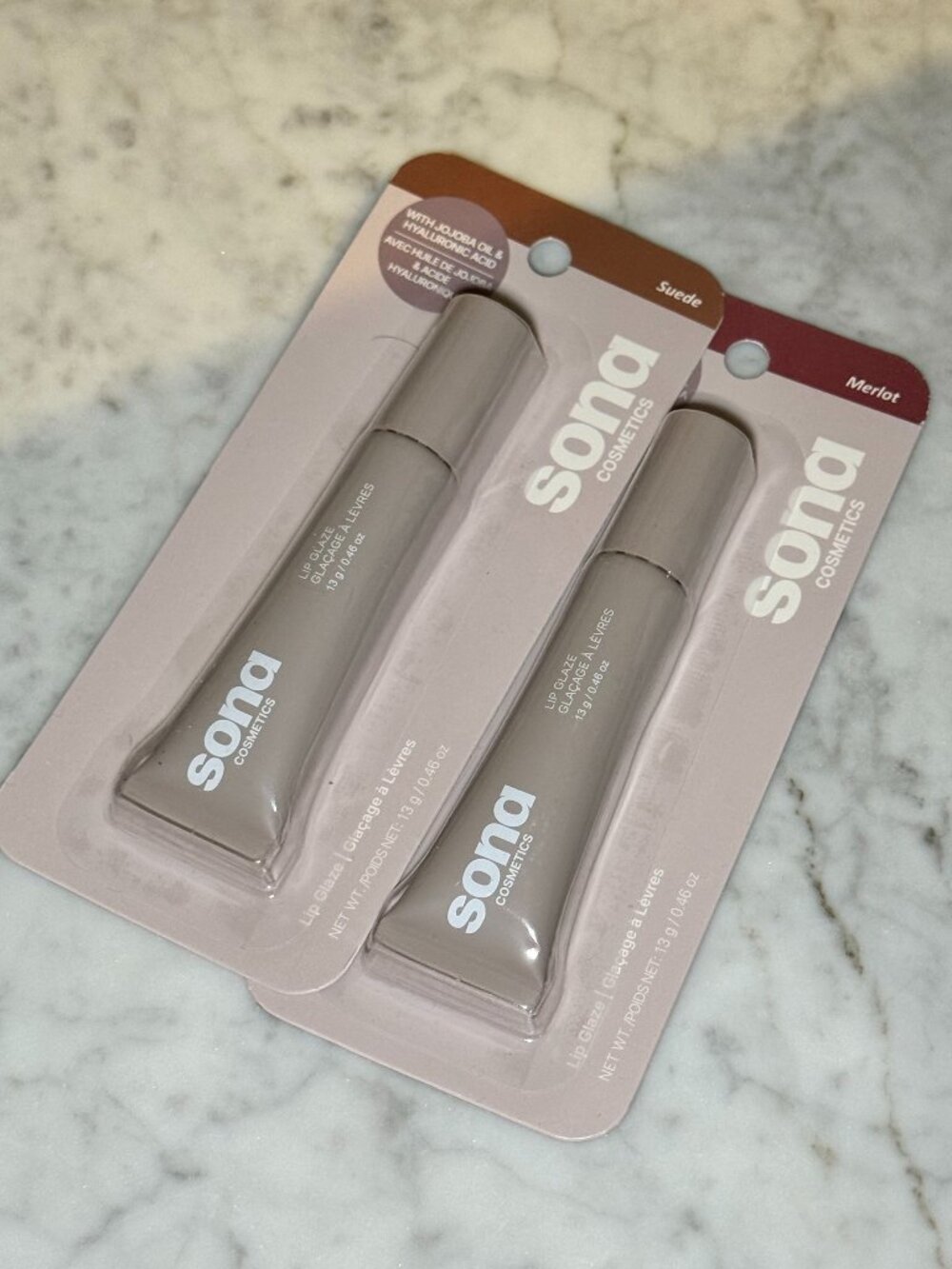 Sona Cosmetics Lip Glaze Duo Set | Suede & Merlot | NEW MAKEUP